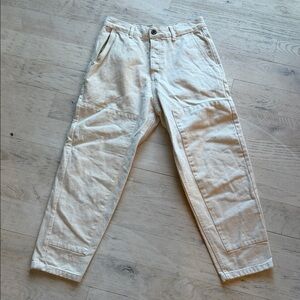 Bershka Cream Utility Cargo Pants